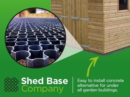 Shed Base ECO Plastic Pavers for 8ft x 3ft Garden Shed/Log Cabin/Pathways 