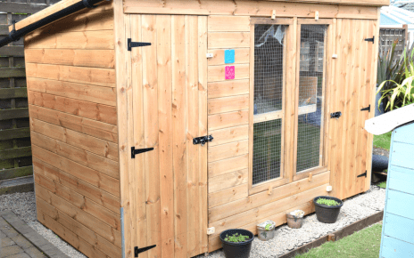 Plastic Shed Base Used Under a Rabbit Kennel And Run Featured Image