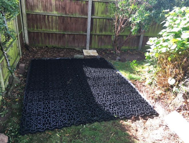 Customer Installation Of Our 8ft x 6ft Plastic Shed Base