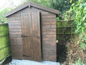 Customer Installation 8ft x 6ft Plastic Shed Base Shed Installed