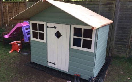 Wooden Playhouse On Plastic Playhouse Base Featured Image