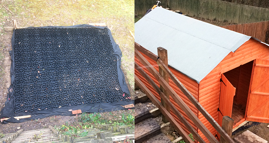 10ft x 8ft Plastic Shed Base Installed Under A New Wooden Shed