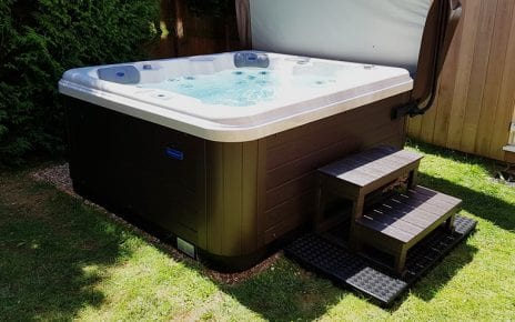 7ft x 7ft Hot Tub Base Installed Under A Riptide Hot Tub - Featured Image