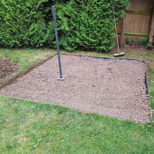 7ft x 7ft Hot Tub Base Installed Under A Riptide Hot Tub - Preparing Sub Base