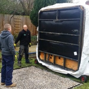 7ft x 7ft Hot Tub Base - Hot Tub Being Installed