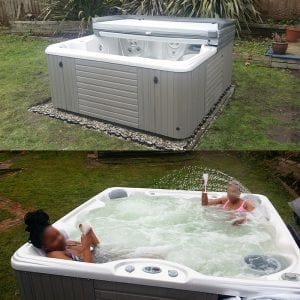 7ft x 7ft Hot Tub Base - Hot Tub Installed