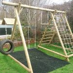 Rubber Grass Mats Installed Under A Caledonia Play Swing Set - Featured Image