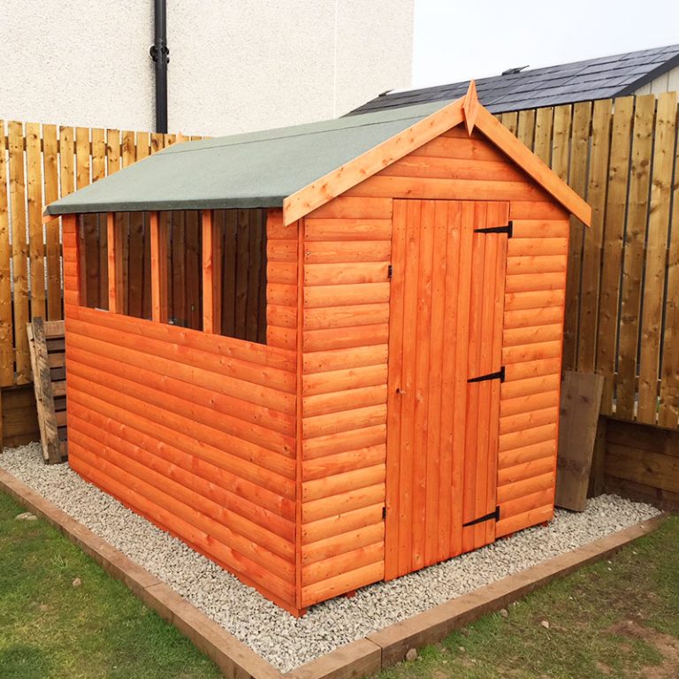 8ft x 6ft Plastic Shed Base Installed Under New Wooden Shed