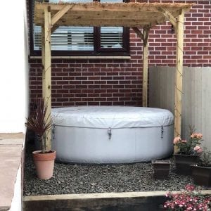 Inflatable Hot Tub Base Under Lay-Z-Spa - Installation Complete