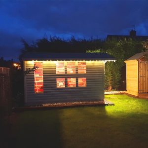 12ft-x-10ft-Log-Cabin-Base-Installed-Under-A-Noah-Garden-Rooms-Cabin---Image-4