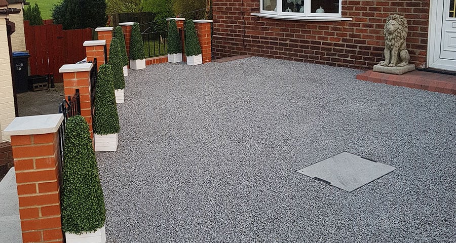 Steep Front Garden Transformed Into A 30m² X-Grid® Gravel Driveway - Featured Image