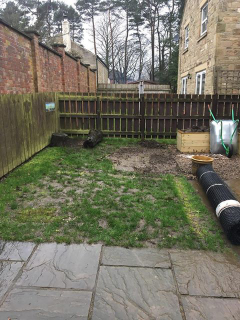 Grass Protection Mesh & Plastic Edging Used On Back Garden - Image 1