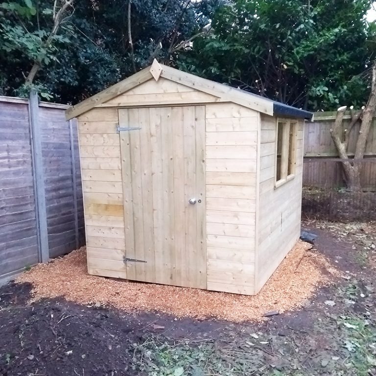 8ft x 6ft Forest Garden Shed & Plastic Base Installation