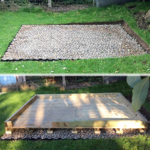 8ft x 6ft Plastic Shed Base Installation - Base Filled & Shed Flooring Installed