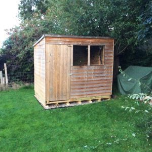 8ft x 6ft Plastic Shed Base Installation - Shed Installed