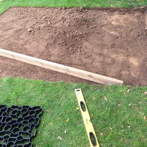8ft x 6ft Plastic Shed Base Installation - Turf & Soil Excavation