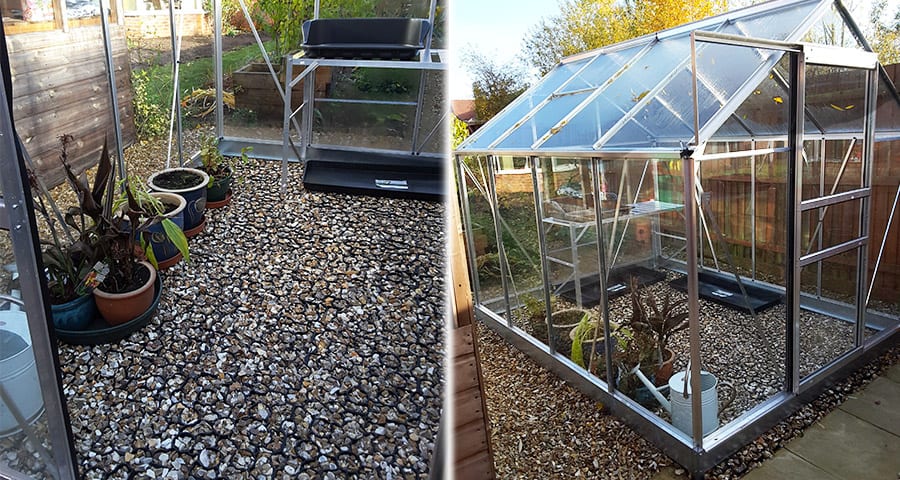 Greenhouse Base Installed and Up close