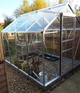 Installed Greenhouse on Greenhouse Base