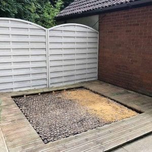 6ft x 6ft Hot Tub Base Install - Base Filled