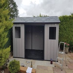 Keter Oakland 11'x7.5' Customer Review - Roof Installed