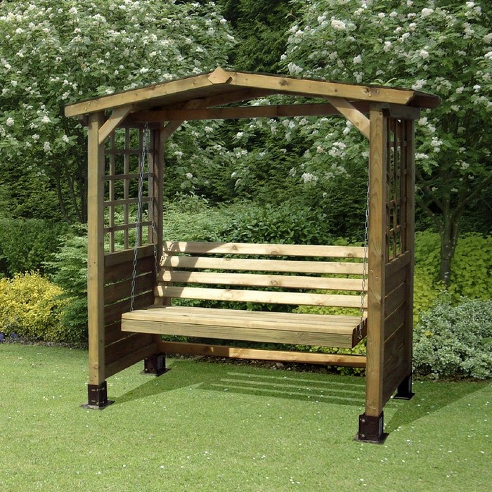 Wooden Arbour Seat - The Garden Range