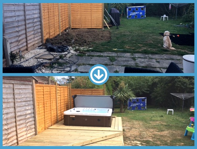 7ft x 7ft Hot Tub Base - Customer Review 1