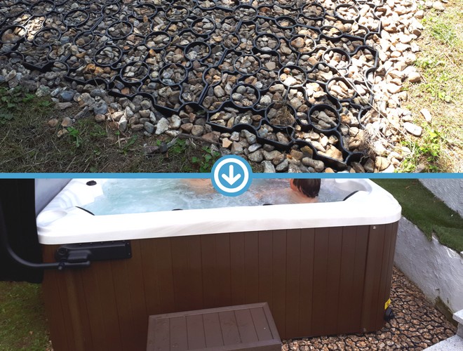 49 Panel (7ft x 7ft) Hot Tub Base Installation 3