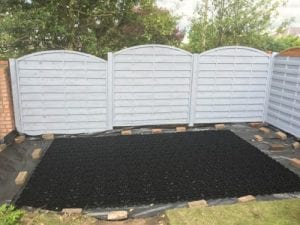 12ft x 8ft Plastic Shed Base Review - Base Laid