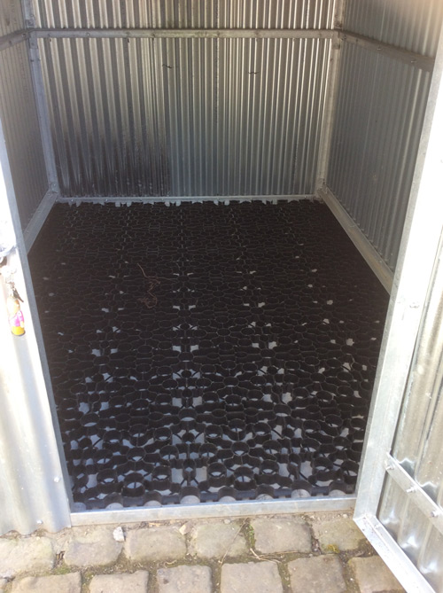 7ft X 5ft Plastic Shed Base Installed Under A Metal Shed 7ft-x-5ft-plastic-shed-base-installed-under-a-metal-shed