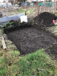 8ft x 6ft Plastic Shed Base Under Old Shed - Ground Preparation