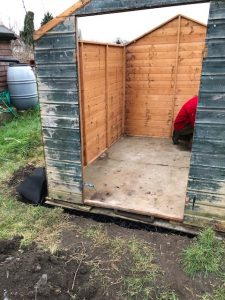 8ft x 6ft Plastic Shed Base Under Old Shed - Shed Assembled