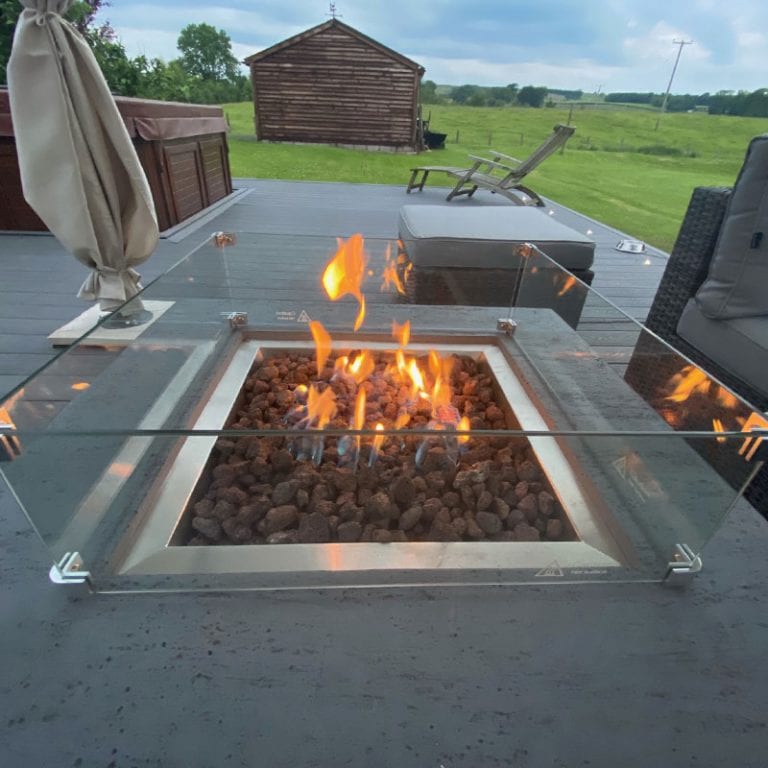 Albany Fire Pit Coffee Table - Close Up