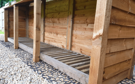 Log Store On Plastic Shed Base Featured Image