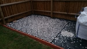 Plastic Shed Base Filled