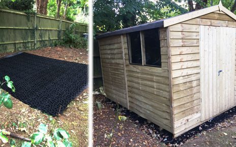 Self-Built Shed & 10ft x 8ft Plastic Shed Base Installation - Featured Image