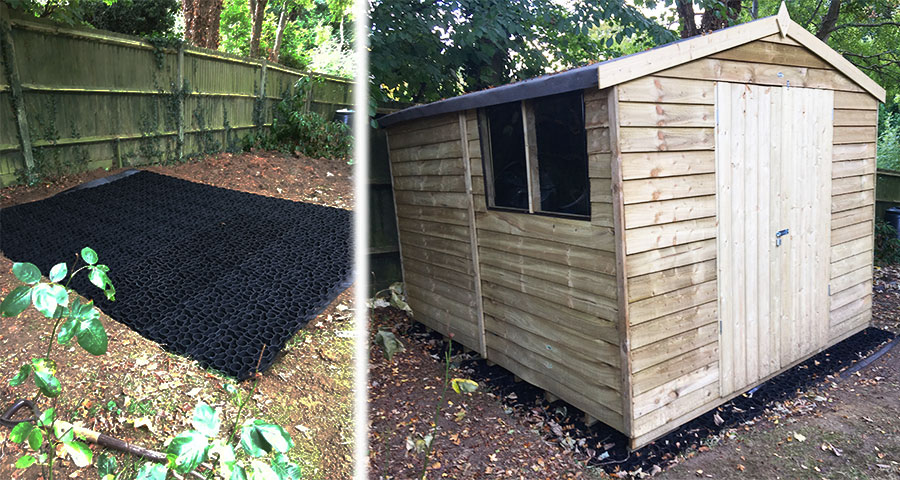 Self-Built Shed & 10ft x 8ft Plastic Shed Base Installation - Featured Image