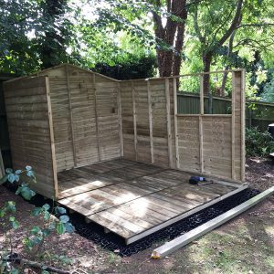 Self-Built Shed & 10ft x 8ft Plastic Shed Base Installation - Image 2