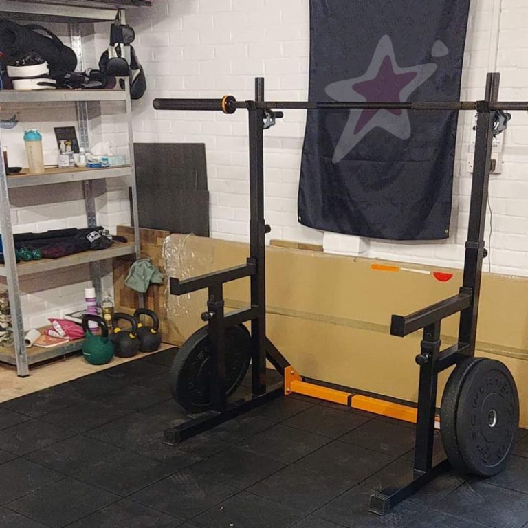 Rubber Gym Mats Under Lifting Rack