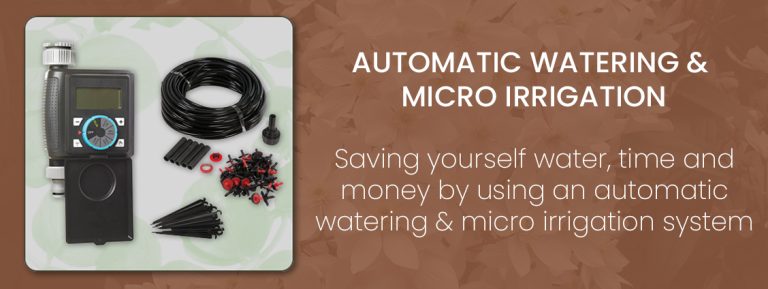Automatic Watering & Micro Irrigation - Brown Background
