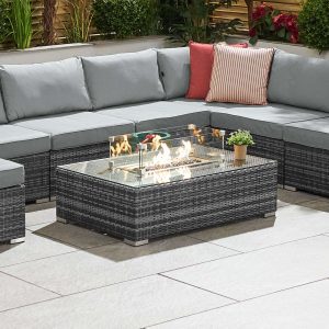 Chelsea Rattan Fire Pit Coffee Table