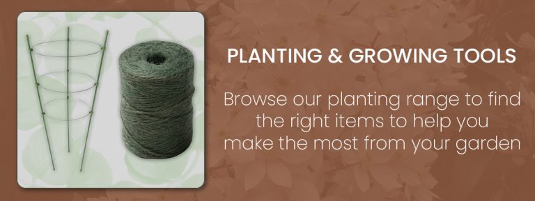 Planting & Growing Tools - Brown Background