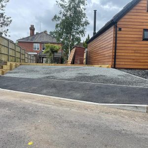 Gravel Grids Filled To Finish Gravel Driveway Install