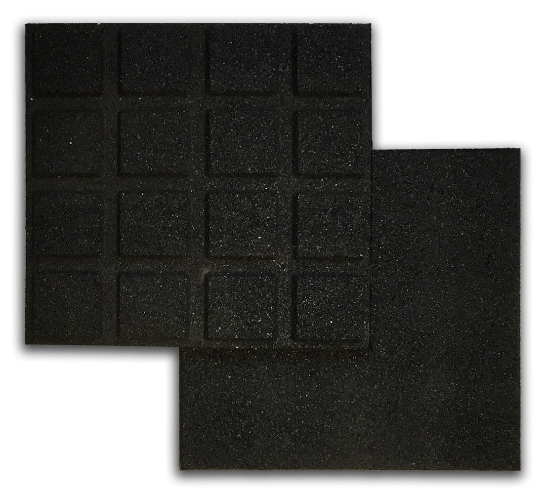Rubber Tile Black 4pk Rubber Play Tiles