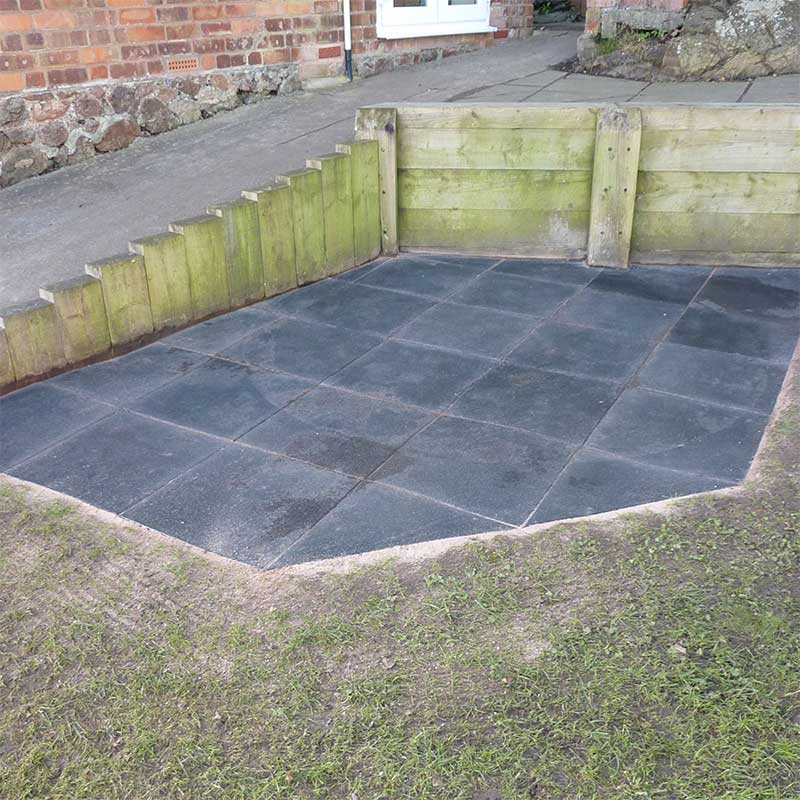 Inflatable Hot Tub Base Tiles 4pk - Black