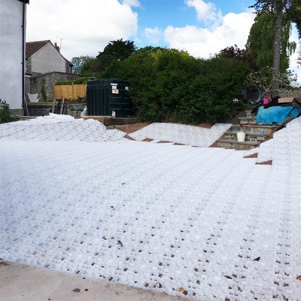 Laying Natural X-Grid For Driveway