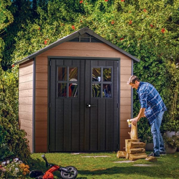 Keter Newton 7.5x7 Plastic Garden Storage Shed - Image 2