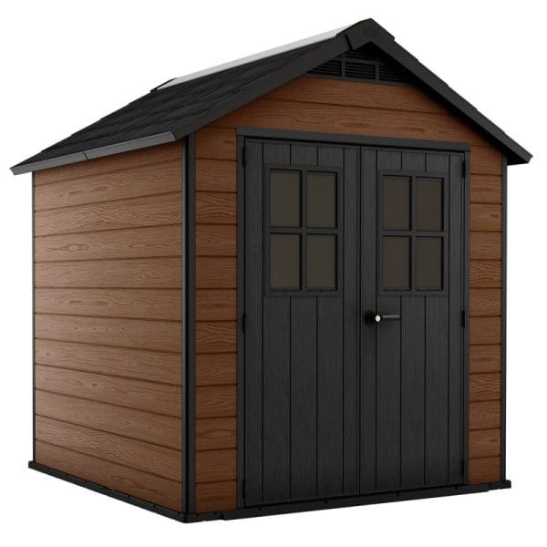 Keter Newton 7.5x7 Plastic Garden Storage Shed - Image 3