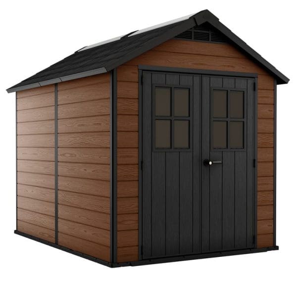 Keter Newton 7.5x9 Plastic Garden Storage Shed - Image 3
