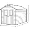 Keter Newton 7.5x11 Plastic Garden Storage Shed - Image 9