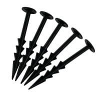Plastic Fixing Peg 150mm - Black 100pk